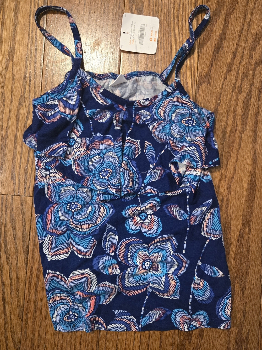 Gymboree Navy Floral Spaghetti Strap Tank Top